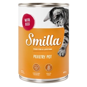 Smilla, Smilla Geflügeltöpfchen 6 x 400 g - zartes Geflügel mit Rind, Smilla Geflügeltöpfchen 6 x 400 g - zartes Geflügel mit Rind
