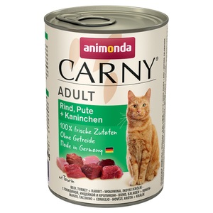 Animonda Carny, Animonda Carny Adult 6 x 400 g - Rind, Pute & Kaninchen, Animonda Carny Adult 6 x 400 g - Rind, Pute & Kaninchen