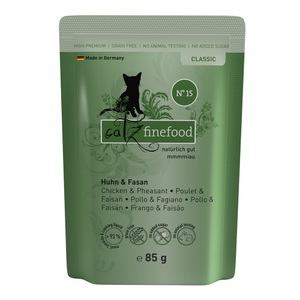 catz finefood, catz finefood 8 x 85 g - Huhn & Fasan, catz finefood Nassfutter No.15 Huhn & Fasan, 85 g