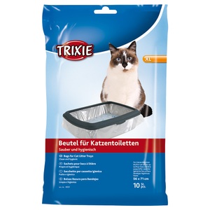 Trixie, Trixie Katzentoilettenbeutel - XL: bis 56 × 71 cm, 10 St., Trixie Simple'n'Clean Beutel für Katzentoiletten XL