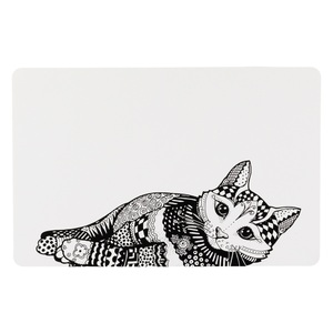 Trixie, Trixie Napfunterlage Zentangle - L 44 × B 28 cm, Trixie Napfunterlage Katze - L 44 × B 28 cm