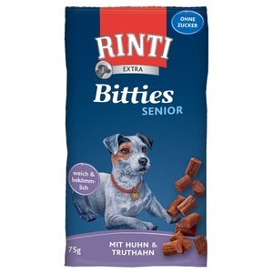 RINTI, RINTI Extra Bitties Senior - 6 x 75 g Huhn & Truthahn, RINTI Extra Bitties Senior - 75 g Huhn & Truthahn