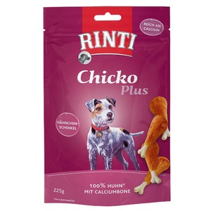 RINTI, RINTI Chicko Plus Hähnchenschenkel mit Calcium - Sparpaket: 3 x 225 g