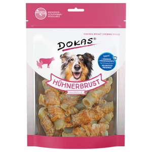 Dokas, Dokas Hundesnack Hühnerbrust Kaurolle - 250 g, Dokas Hundesnack Hühnerbrust Kaurolle - 250 g