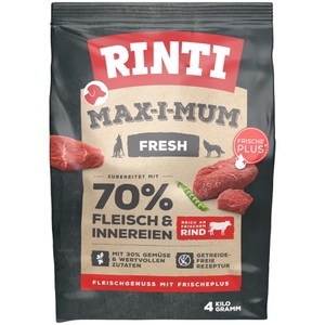 RINTI, Rinti Max-i-mum Rind, 4kg Hunde Trockenfutter, RINTI MAX-I-MUM Rind 4 kg