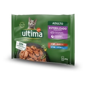 Affinity Ultima, Ultima Cat Sterilized 48 x 85 g - Rind und Thunfisch