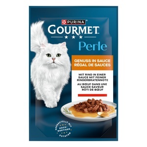 Gourmet, Gourmet Perle Genuss in Sauce 24 x 85 g - Rind in einer Sauce mit feiner Rinderbratennote, Gourmet Perle Genuss in Sosse 26 x 85 g - Rind