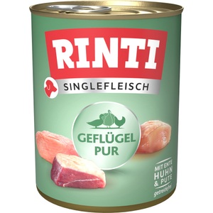 RINTI, RINTI Singlefleisch 6 x 800 g - Geflügel Pur, RINTI Singlefleisch 6 x 800 g - Geflügel Pur