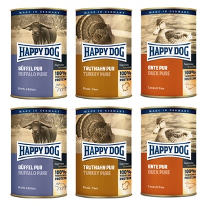 Happy Dog, Happy Dog Sensible Pure 6 x 400 g - Mix Sensible (3 Sorten), Happy Dog Sensible Pure 6 x 400 g - Mix (3 Sorten)