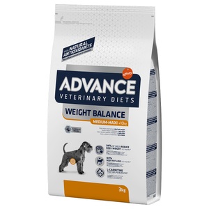 Advance, Advance Hund Di?ten Gewicht-Balance (Hunde , Hundefutter , Trockenfutter , Tiernahrung) 3 Kg, Advance Veterinary Diets Weight Balance Medium/Maxi - 3 kg