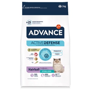 Advance, Advance Sterilized Hairball Truthahn und Gerste (Katzen , Katzenfutter , Trockenfutter) 10 KG, Advance Sterilized Hairball - 3 kg