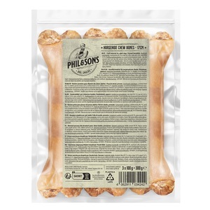 Phil & Sons, Phil & Sons Kauknochen aus Pferdehaut - 3 x 17 cm, Phil & Sons Kauknochen aus Pferdehaut - 3 x 17 cm