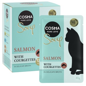 Cosma, Cosma Soup 12 x 40 g Lachs mit Zucchini, Cosma Soup 12 x 40 g - Lachs mit Zucchini