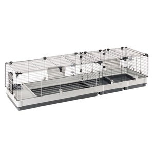 ferplast, Ferplast Kaninchenkäfig Krolik 200 Grau 205x60x50 cm, Ferplast Krolik 200 - L 205 x B 60 x H 50 cm