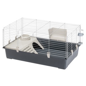 ferplast, Ferplast Kleintierkäfig Rabbit 100 - grau: ca. L 97 x B 60 x H 45,5 cm, Ferplast Kleintierkäfig Rabbit 100 - grau: ca. L 95 x B 57 x H 46 cm