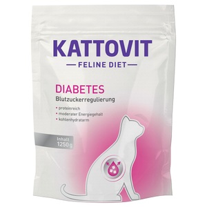 Kattovit, 1,25 kg Kattovit Trockenfutter Spezialdiät zum Sonderpreis! - Diabetes/Gewicht, KATTOVIT Feline Diabetes 1.25 kg