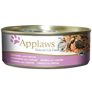Applaws, Applaws Katzenfutter Sparpaket 24 x 156 g - Makrele & Sardinen, 5 + 1 gratis! Applaws in Brühe 6 x 156 g - Makrele & Sardinen