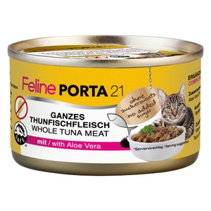 Porta 21, Feline Porta 21 Katzenfutter 6 x 90 g - Thunfisch mit Aloe, Feline Porta 21 Katzenfutter 6 x 90 g - Thunfisch mit Aloe