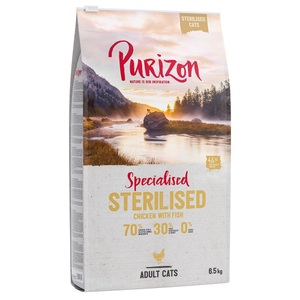 Purizon Cat, 6,5 kg Purizon Katzenfutter + gratis Katzenspielzeug! - Adult Sterilised Huhn & Fisch, 6,5 kg + 400 g gratis! Purizon 6,9 kg - Sterilised Adult Huhn & Fisch