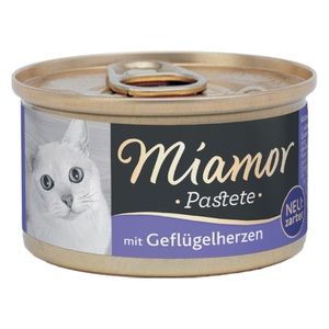 Miamor, Sparpaket Miamor Pastete 24 x 85 g - Geflügelherzen, Sparpaket Miamor Pastete 12 x 85 g - Geflügelherzen