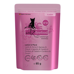catz finefood, catz finefood 8 x 85 g - Lamm & Pferd, catz finefood Nassfutter No.19 Lamm & Pferd, 85 g