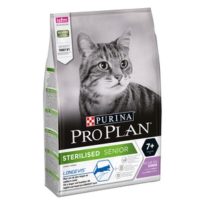 Pro Plan, Pro Plan Sterilised Senior reich an Truthahn - Sparpaket: 3 x 3 kg, Zum Sonderpreis! PURINA PRO PLAN 3 kg - Sterilised Senior 7+ Longevis Truthahn