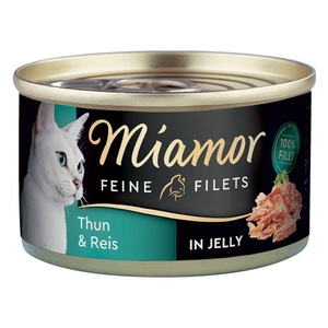 Miamor, Megapack Miamor Feine Filets 24 x 100 g - Heller Thunfisch & Reis, Miamor Feine Filets 1 x 100 g - Heller Thunfisch & Reis in Jelly