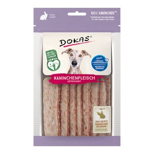 Dokas, Dokas Fleischsnack (semi-moist) - 70 g Kaninchenbrust, Dokas Fleischsnack - 70 g Kaninchenfleisch getrocknet