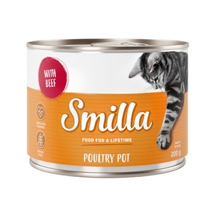 Smilla, Smilla Geflügeltöpfchen 6 x 200 g - zartes Geflügel mit Rind, Smilla Geflügeltöpfchen 6 x 200 g - zartes Geflügel mit Rind