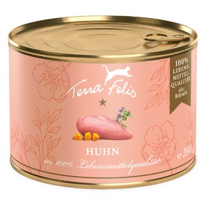 Terra Felis, Terra Felis Complete 12 x 200 g - Huhn, Terra Faelis Nassfutter Adult getreidefrei mit Huhn, 200 g