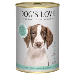 Dog's Love, Dog's Love Nassfutter Menü Hypoallergen Ente mit Topinambur und Karotte, Dog´s Love Hypoallergen 6 x 400 g - Ente