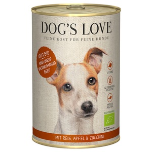 Dog's Love, Dog's Love Nassfutter Menü 100% BIO Rind mit Reis, Apfel und Zucchini, Dog's Love Nassfutter Menü 100% BIO Rind mit Reis, Apfel und Zucchini - Beige -