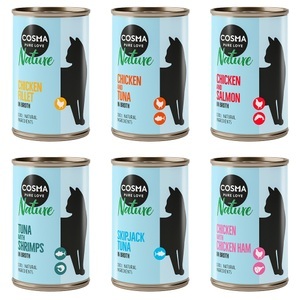 Cosma, Gemischtes Probierpaket Cosma Nature - 6 x 140 g (3 Sorten - Paket 2), Cosma Nature 6 x 140 g - Mix (6 Sorten)