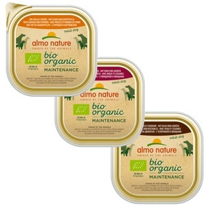 Almo Nature Daily Menu, Mixpaket: Almo Nature BioOrganic Maintenance 27 x 300 g - Bio Huhn, Bio Rind und Bio Kalb, Almo Nature BioOrganic Maintenance 9 x 300 g - mit Bio Rind & Bio Gemüse