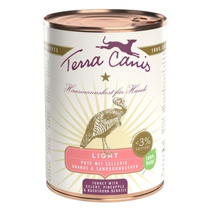 Terra Canis, Sparpaket Terra Canis Light 12 x 400 g - Pute mit Sellerie, Ananas und Sanddornbeeren, Terra Canis Light 6 x 400 g - Pute mit Sellerie, Ananas und Sanddornbeeren