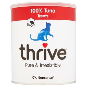 Thrive, Thrive! Gefriergetrocknete Katzensnacks Maxi Tube Tuna - 180 g, Thrive 100% Snacks Vorteilspack Thunfisch, 180 g