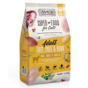 MAC´s, MAC´s Cat Adult Ente, Pute & Huhn - 1,5 kg, MAC's Superfood for Cats Adult Ente, Pute & Huhn - 1,5 kg