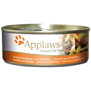 Applaws, Applaws Katzenfutter Sparpaket 12 x 156 g - Mix: Huhn und Kürbis & Huhn und Käse, 5 + 1 gratis! Applaws in Brühe 6 x 156 g - Hühnchenbrust & Kürbis