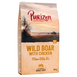 Purizon Cat, 6,5 kg Purizon Katzenfutter + gratis Katzenspielzeug! - Adult Wildschwein & Huhn, 6,5 kg + 400 g gratis! Purizon 6,9 kg - Original Wildschwein mit Huhn