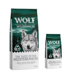 Wolf of Wilderness, 12 + 2 kg gratis! 14 kg Jubiläumsedition Wolf of Wilderness - The Taste Of The Mediterranean, Wolf of Wilderness 