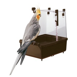 ferplast, Großsittich Vogelbad - Maße: 23 x 15 x 24 cm, Ferplast Badehaus gross L101 Vögel