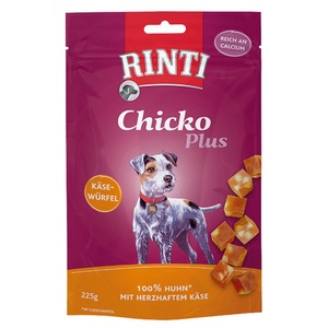 RINTI, RINTI Chicko Plus Käsewürfel - Sparpaket: 3 x 225 g, RINTI Chicko Plus Käsewürfel, Huhn mit Käse 225 g