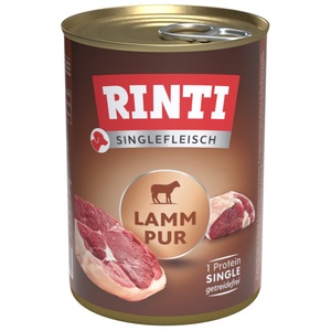 RINTI, RINTI Singlefleisch 6 x 400 g - Lamm pur, Rinti Singlefleisch Lamm pur (400g)