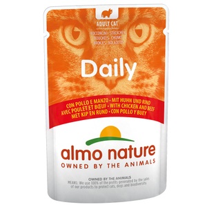 Almo Nature Daily Menu, Almo Nature Daily Menu Pouch 6 x 70 g - Huhn & Rind, Almo Nature Daily mit Huhn und Rind, Nassfutter für Katzen (70g)