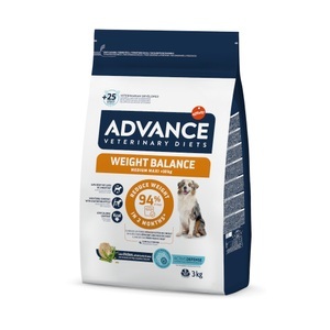 Advance, Advance Hund Di?ten Gewicht-Balance (Hunde , Hundefutter , Trockenfutter , Tiernahrung) 3 Kg, Advance Veterinary Diets Weight Balance Medium/Maxi - 3 kg