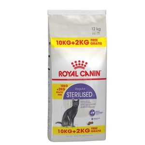 Royal Canin, 10 + 2 kg gratis! 12 kg Royal Canin Feline im Bonusbag - Sterilised 37, 2 kg gratis! Royal Canin im Bonusbag 12 kg - Sterilised