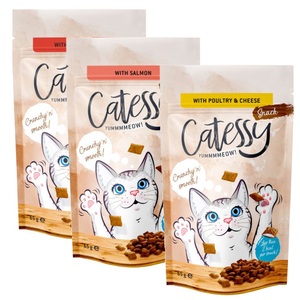 Catessy, Catessy Knabber-Snacks, Lachs mit Vitaminen & Omega-3 - 65 g, Catessy Knabber-Snacks 65 g - mit Lachs