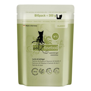 catz finefood, Sparpaket catz finefood 24 x 300 g - Lachs & Geflügel, Sparpaket catz finefood 24 x 300 g - Lachs & Geflügel