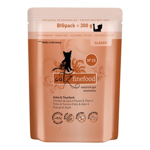 catz finefood, Sparpaket catz finefood 24 x 300 g - Huhn & Thunfisch, Sparpaket catz finefood 24 x 300 g - Huhn & Thunfisch