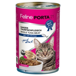 Porta 21, Feline Porta 21 gemischtes Sparpaket 24 x 400 g - Thunfisch Mix, Feline Porta 21 6 x 400 g - Thunfisch mit Shrimps